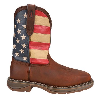 

Durango Rebel Patriotic 11-дюймовый электрический стальной Toe Work Mens Brown Work Safet, Коричневый, Durango Rebel Patriotic 11 Inch Electrical Steel Toe Work