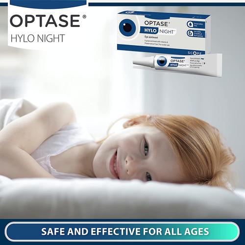 OPTASE Hylo Night Dry Eye Ointment - Nighttime Gel for Eyes -... 