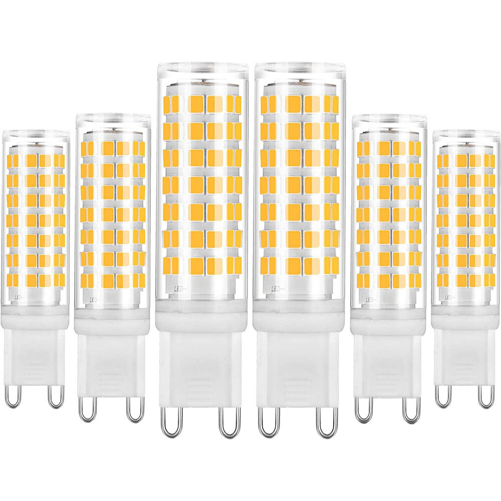6Pack Dimmable G9 LED Light Bulb 5W=50W Halogen Bulbs  Non-Flicker Night Lamp