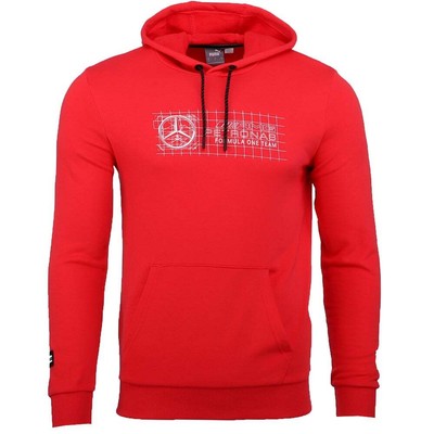 

Puma Mapf1 Star Logo Пуловер с капюшоном Мужская красная повседневная спортивная верхняя одежда 53511806, Красный, Puma Mapf1 Star Logo Pullover Hoodie
