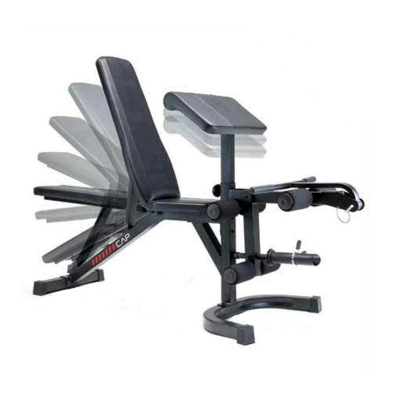 CAP Adjustable Utility Weight Bench Deluxe w/ Preacher Curl Leg Press Attachment