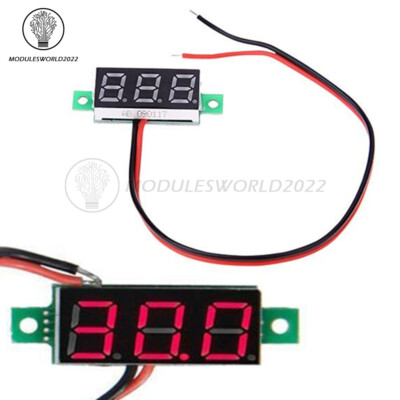 1-10PCS 0.28'' 2-wire Mini DC 4.5-30V Voltmeter LED Panel 3-Digital Voltage Meter
