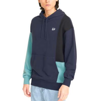 

Puma Downtown Colorblock Pullover Hoodie Mens Blue Повседневная верхняя одежда 533675-43, Синий