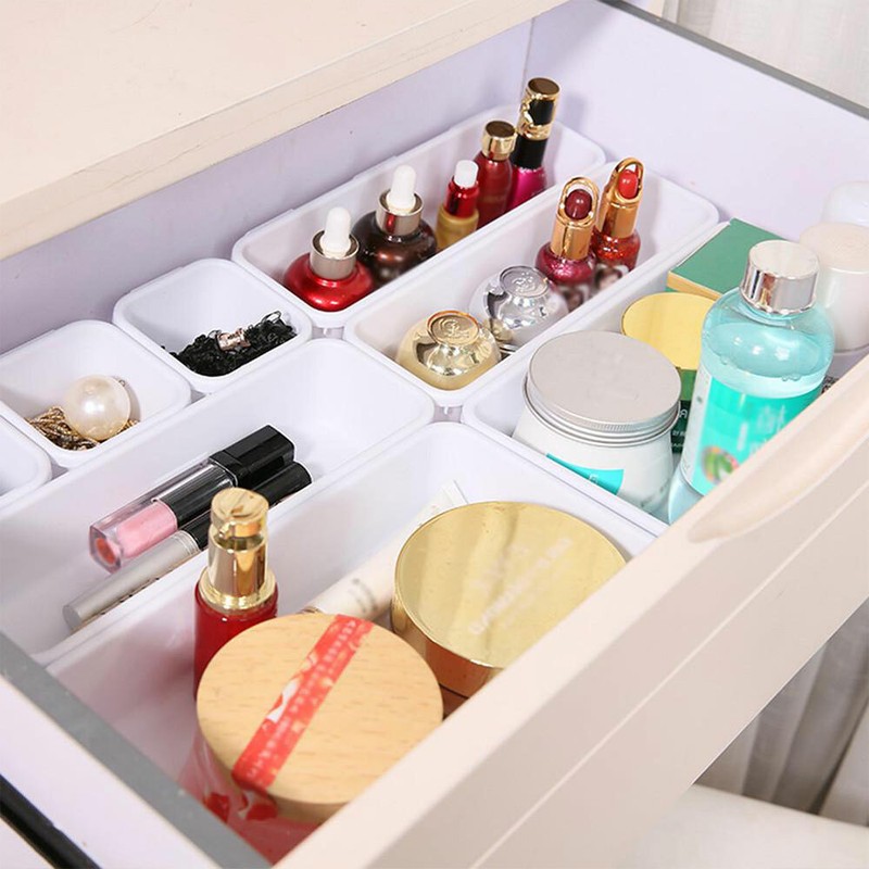 8 x Schubladen Schreibtisch Organizer Aufbewahrung Box Schmuck Behälter Korb CK