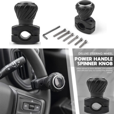 Deluxe Steering Wheel Power Handle Spinner Knob - Universal Steering Wheel Fit