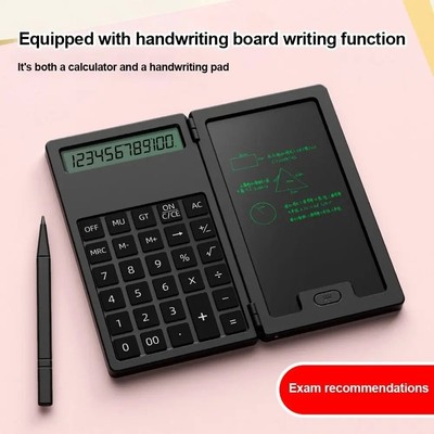 Mini Foldable 12-Digit Scientific Calculators with 5Inch LCD Notepad Writing Pad