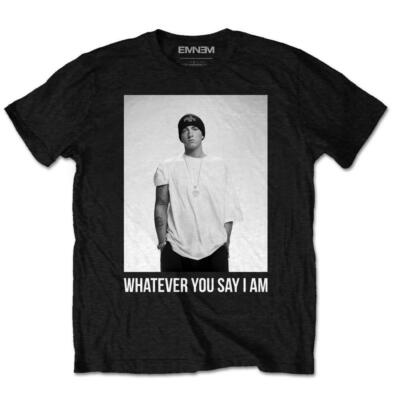 Official Eminem T Shirt Whatever Black Mens Rap Unisex Tee Slim Shady New