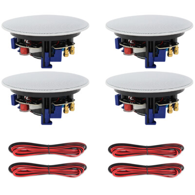 Herdio 4'' 320W Flush Mount 2-Way Stereo Sound Home in Wall Ceiling Speakers