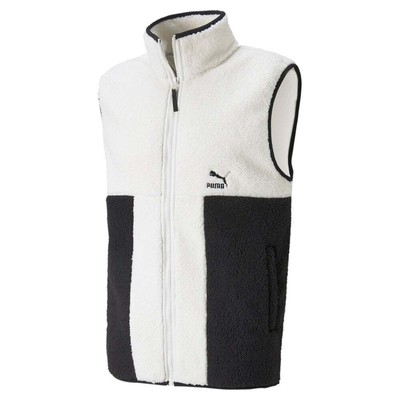 

Puma Clsx Sherpa Gilet Full Zip Vest Mens Off White Повседневная спортивная верхняя одежда 53, Puma Clsx Sherpa Gilet Full Zip Vest