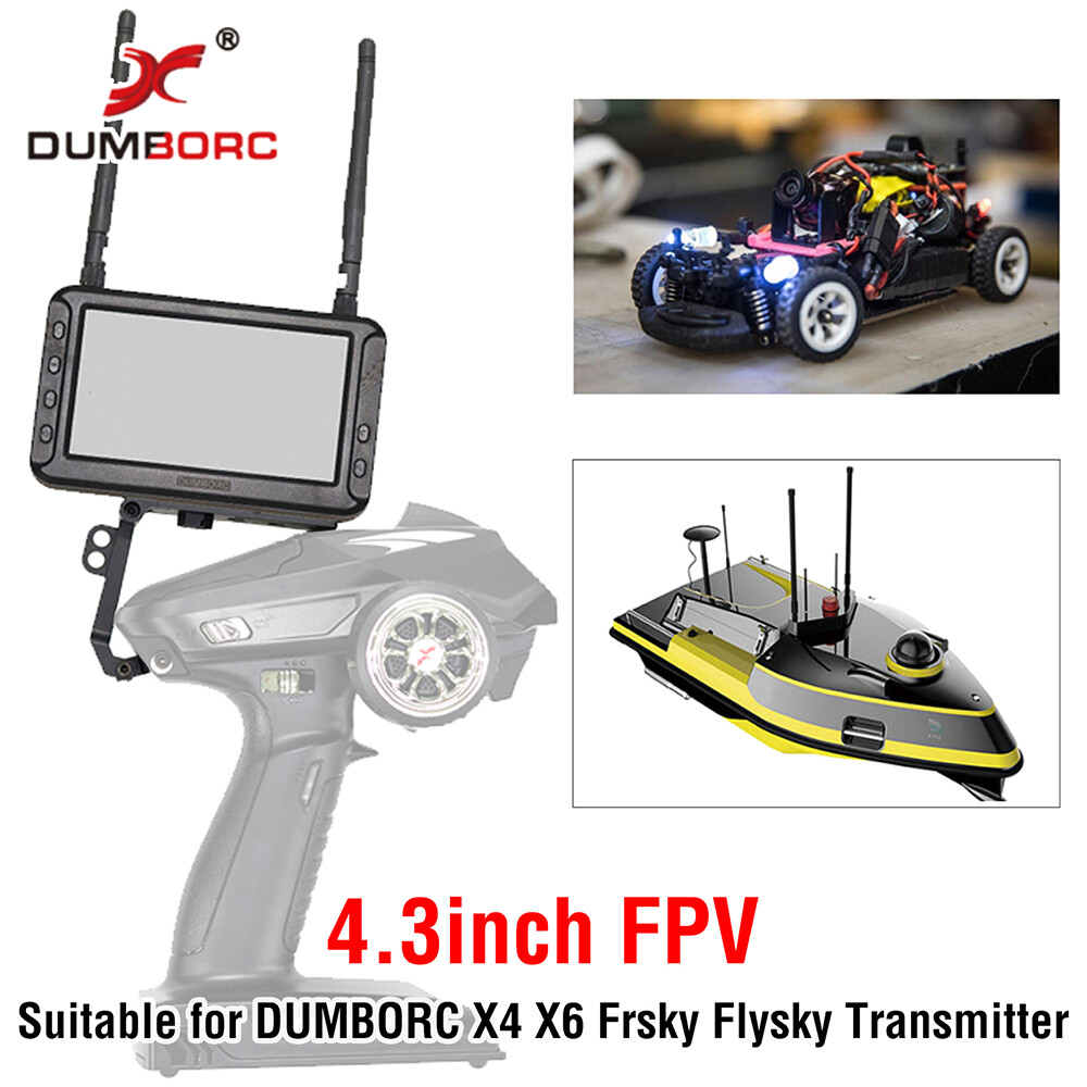 DUMBORC 4.3" FPV 5.8G HD Image Transmitter Receiver FPV Camera for RC Car Drone
