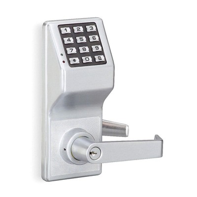 TRILOGY BY ALARM LOCK DL2700WP US26D Electronic Lock,Satin Chrome,12 Button 6JD7