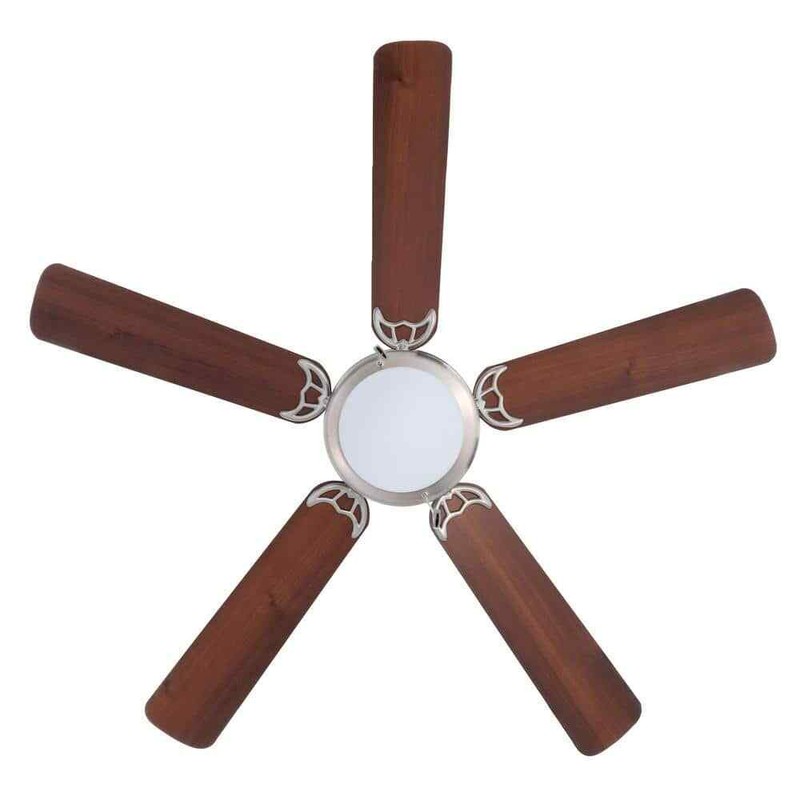 Low Profile Ceiling Fan Hugger Indoor 52" Brushed Nickel Frosted Dome LED Light