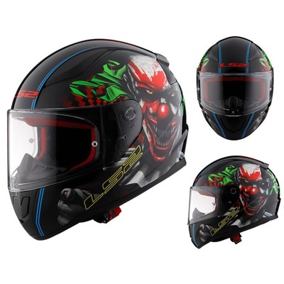 LS2 Rapid Happy Dreams Gloss Black/Glow Motorcycle Helmet