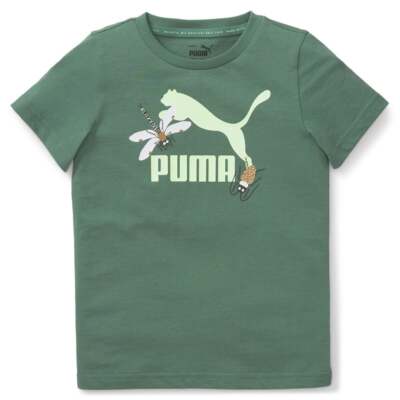 

Футболка Puma Small World Prime Logo с круглым вырезом и короткими рукавами для мальчиков, юношеская, зеленая, Casu, Зеленый, Puma Small World Prime Logo Crew Neck Short Sleeve T-Shirt Youth