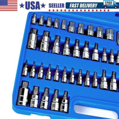 60Pcs Master Torx Bit Socket External Torx Socket Set | S2 and Cr-V Steel