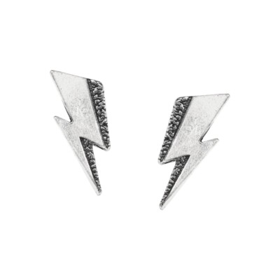 Alchemy Gothic Rocks David Bowie Flash Studs Earrings Goth Punk Lightning Bolt