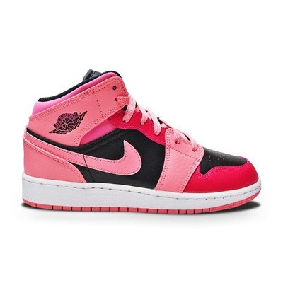 

Кроссовки Nike Air Jordan 1 Mid для юниоров — 554725 662- коралловый мел Pinksicle, Розовый