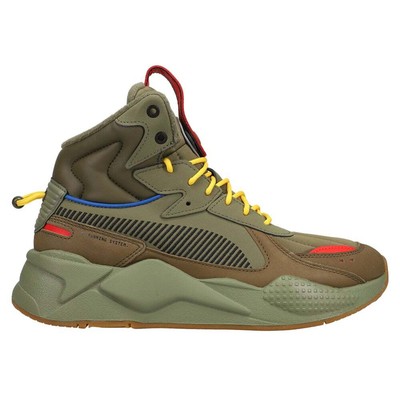 

Puma RsX Militia Wtr Высокие мужские кроссовки размер 7,5 м Повседневная обувь 38552101, Зеленый, Puma RsX Militia Wtr High Top