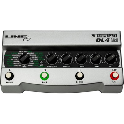 Line 6 DL4 MKII Silver Ltd Edition 25th Anniversary Delay Guitar Effects Pedal