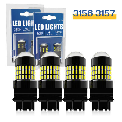 4Pcs 3157 3156 LED Backup Reverse Brake Tail Light Combo 6000K For Ford F-150