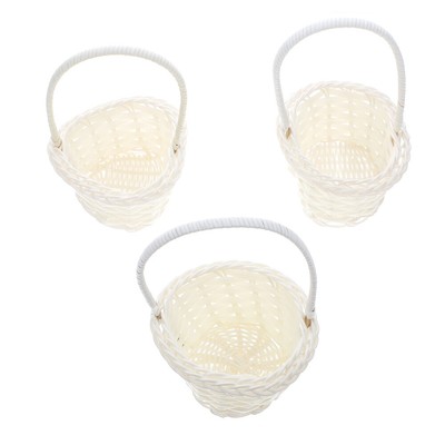 3 Pcs Rattan Woven Basket Eggs Candy Basket Woven Storage Basket