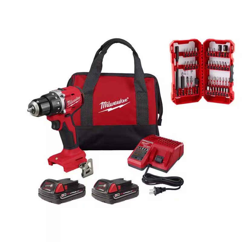 M18 18V Lithium-Ion Brushless Cordless 1/2 In. Compact Drill/Driver Kit