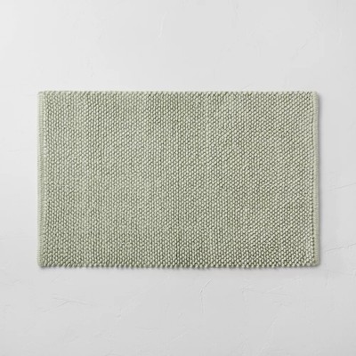21''x34'' Textured Bath Rug Teal - Casaluna : Cotton, Woven, Low Pile