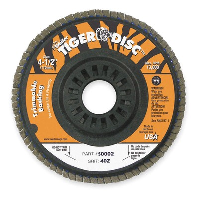 WEILER 97905 Fiber Disc,4 1/2 in Dia,5/8in Arbor 1PAV8