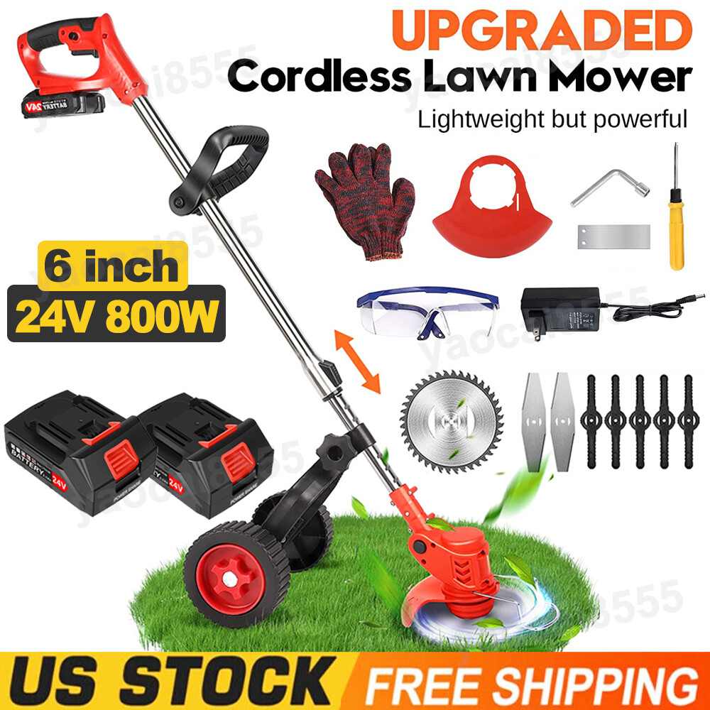 3 in 1 Electric Weed Eater Lawn Mower Edger Cordless Grass String Trimmer Cutter