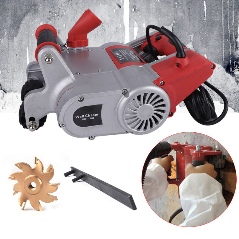 Handheld Electric Floor Wall Chaser Groove Concrete Cutting Slotting Machine 