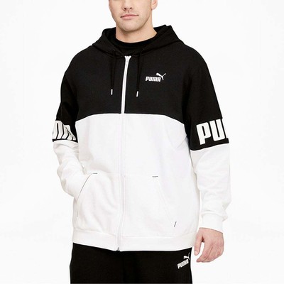 

Puma Power Colorblock FullZip Hoodie Tr Big Tall Mens Size  Casual Athletic, Черный, Puma Power Colorblock FullZip Hoodie Tr Big Tall