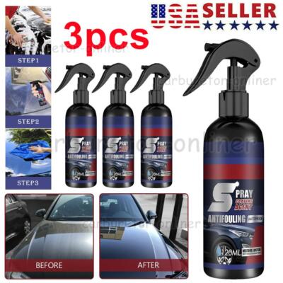3PCS Car Coating Agent Hand Spray Crystal Car Paint Waxing Glazing Crystal