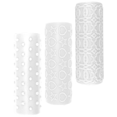 3pcs Texture Roller For Polymer Clay Clay Texture Sheets Clay Rollers