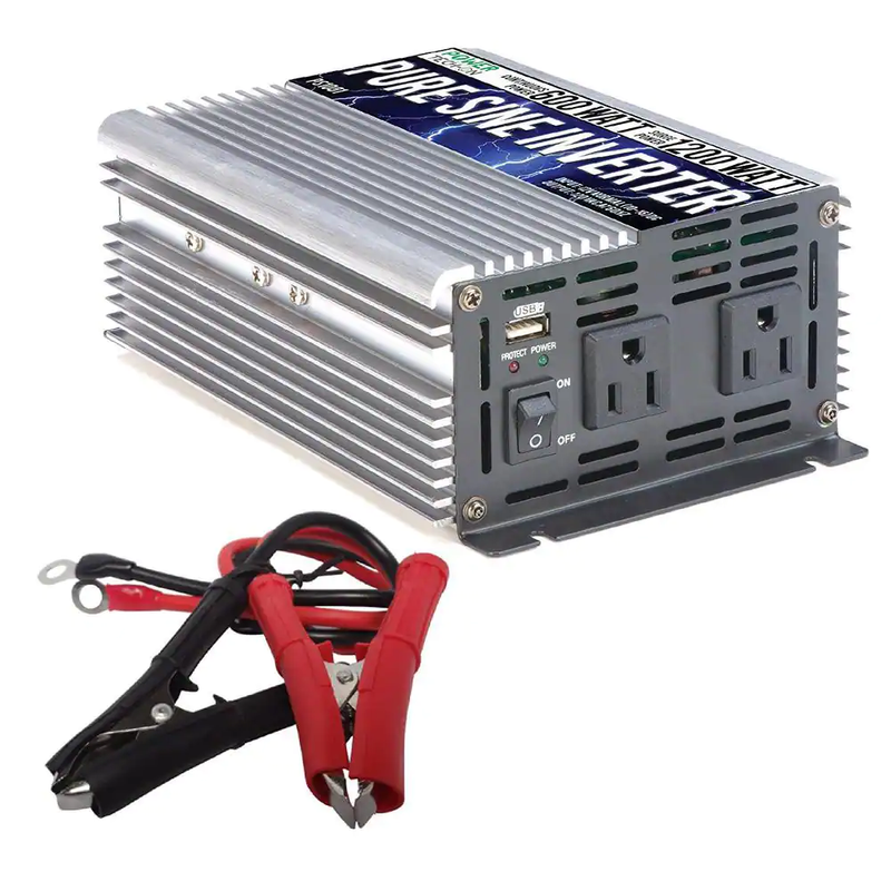GoWISE USA Pure Sine Wave Inverter On Indicator Light 3 Output Socket 600/1200-W