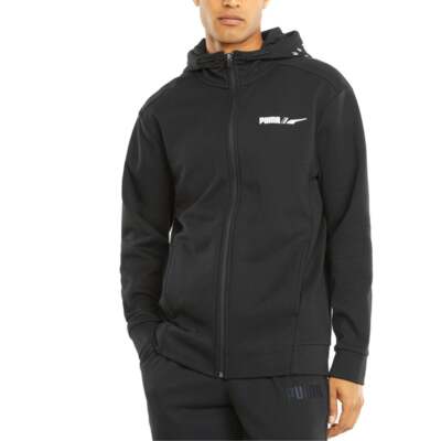 Мужская черная повседневная верхняя одежда Puma RadCal Winterized Full Zip Fleece Hoodie 846528