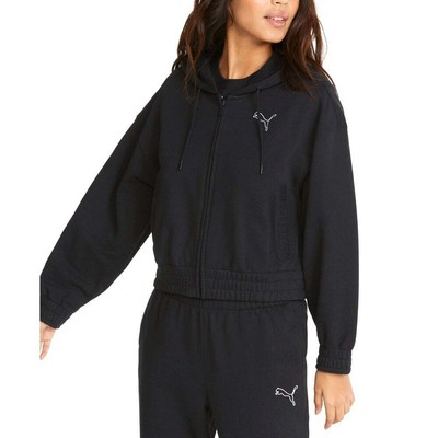 

Женская черная повседневная верхняя одежда Puma Her Logo Full Zip Hoodie 670466-01, Черный