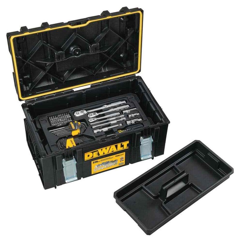 DEWALT Mechanics Tool Set (226-Piece) with TOUGHSYSTEM 22 In. Medium Tool Box