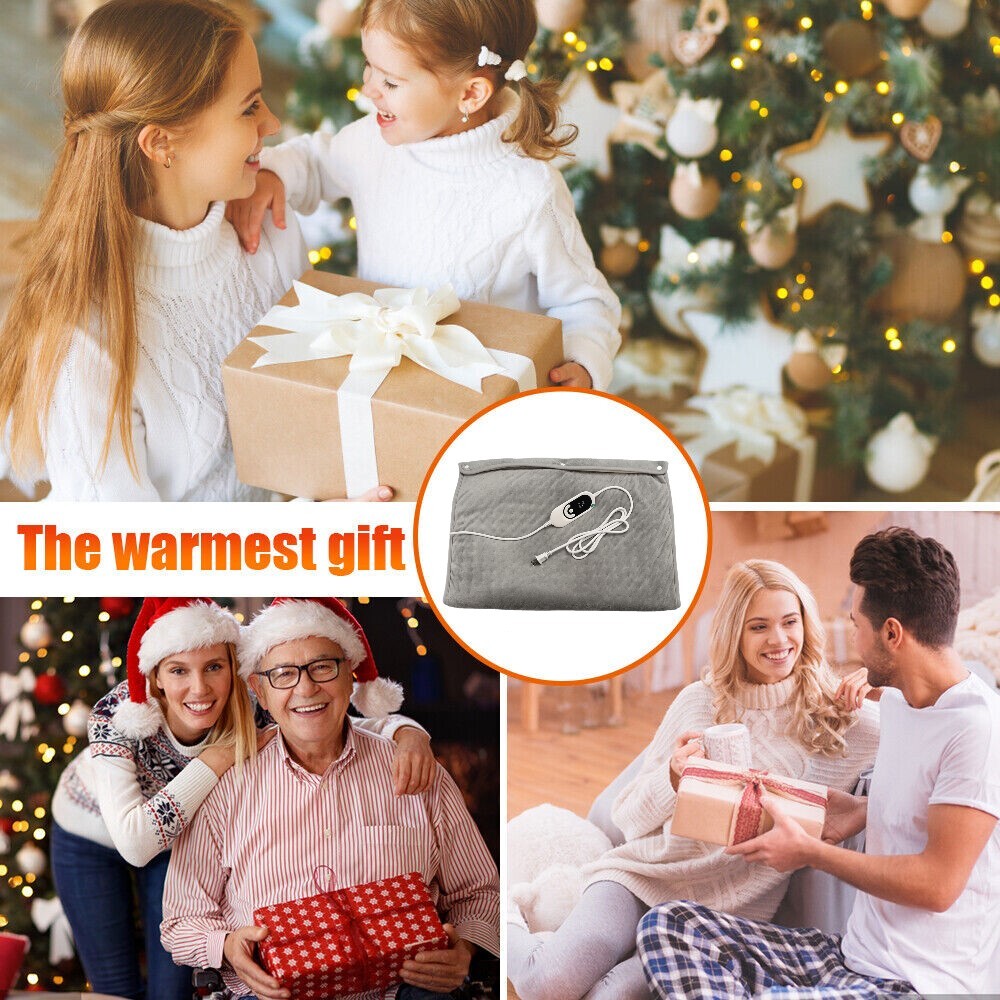 Electric Heating Pad Foot Warmer Thermal Blanket Feet Mat Heated 6 Heat Settings