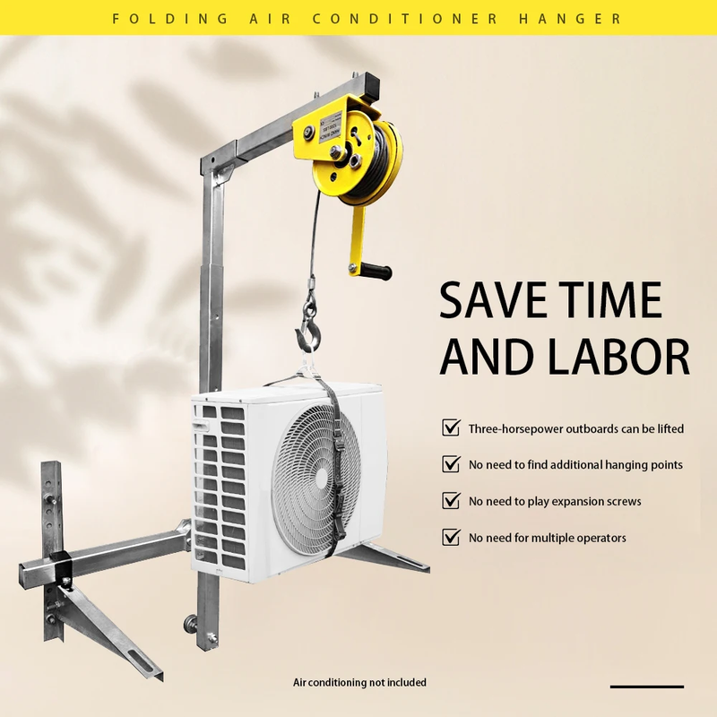 Foldable Crane Air Conditioner Lifting Bracket Lightweight Lifting Machine Brack