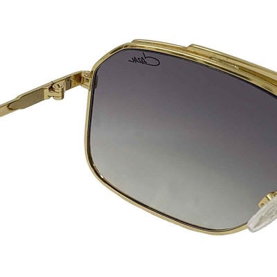 Pre-owned Cazal Sunglasses  9081 001 62 16 140 Black Gold Grey Gradient Lens 100% Authentic