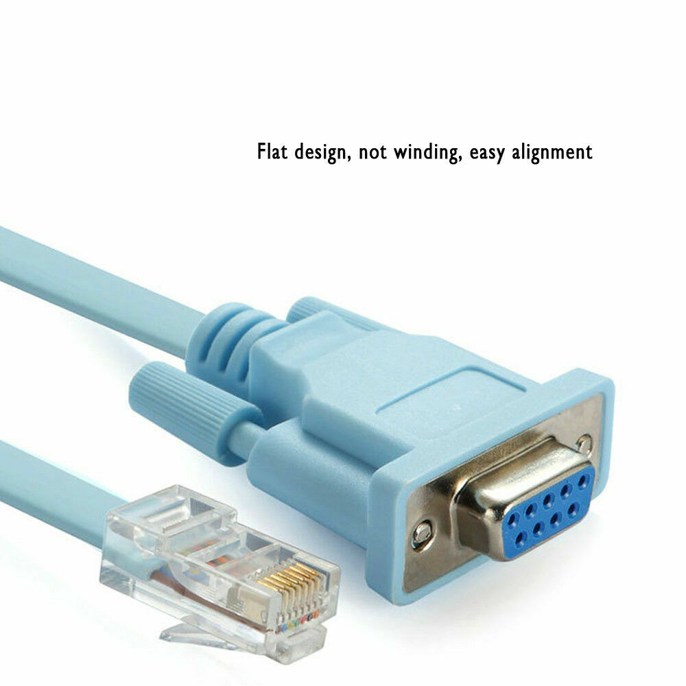 DB 9Pin RS232 Serial To RJ45 CAT5 Adapter LAN Console Cable