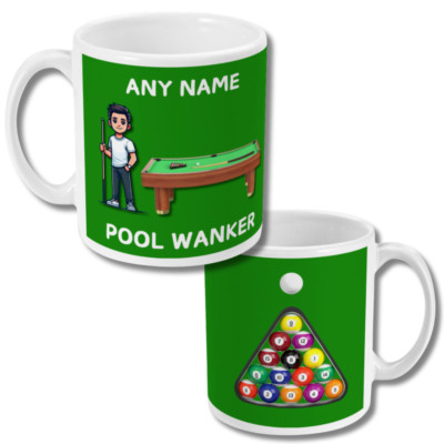 Personalised Pool Mug Rude Gift Pool Fans Pub Players Funny Novelty Cup Dad Son
