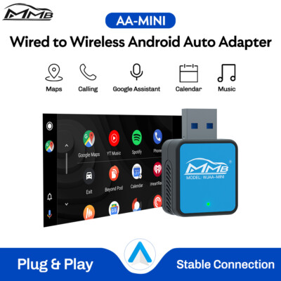 Android Auto Wireless Adapter Mini Android Auto Dongle for OEM Wired Android Car
