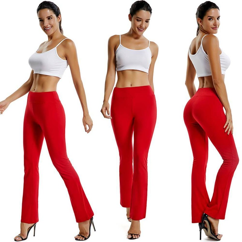 flare yoga pants cross waist trainers