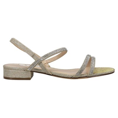 

Женские золотые повседневные сандалии Nina Sarita со стразами на ремешках SARITA-719, Золотой, Nina Sarita Rhinestone Strappy