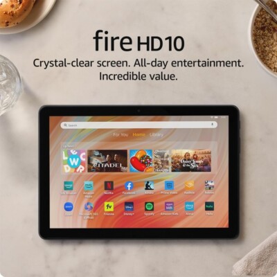 NEW Amazon Fire HD 10 Tablet Octa-Core 32GB - 10.1'' Black - Latest Model 2024