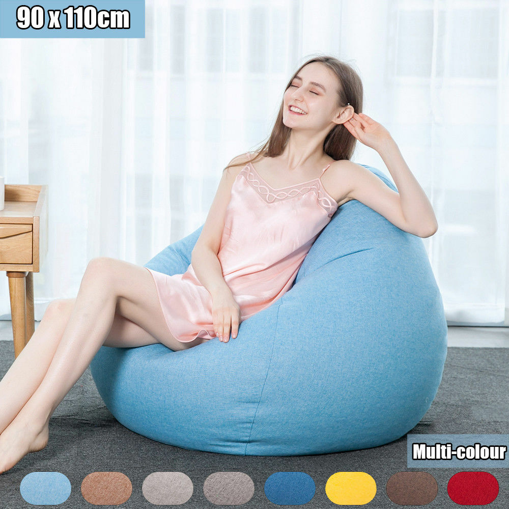 Lazy Bean Bag Chairs For Adults Sitting Couch Sofa Cover Indoor