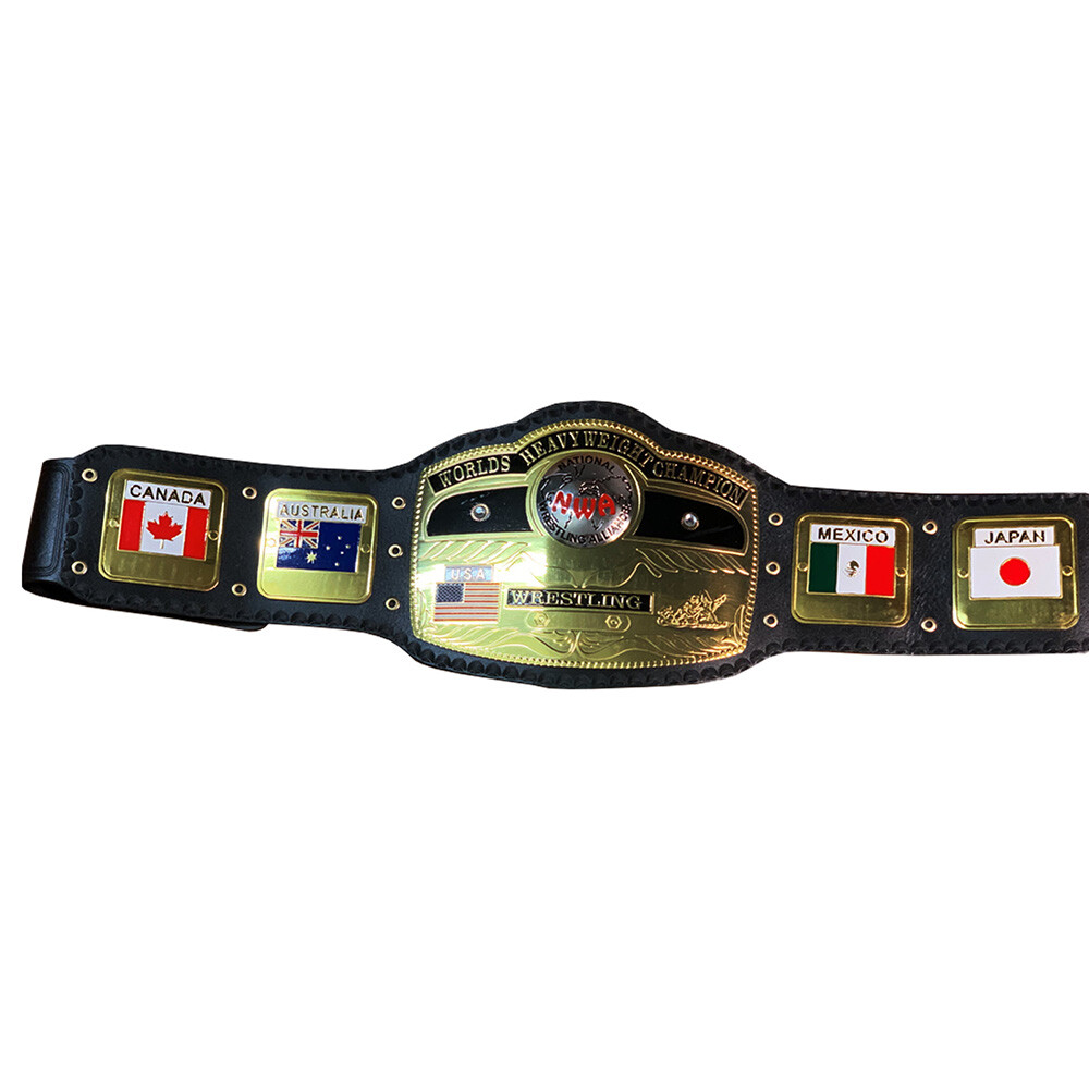 NWA Domed Globe HEAVYWEIGHT WRESTLING CHAMPIONSHIP REPLICA BELT 2MM/4MM - Picture 3 of 4