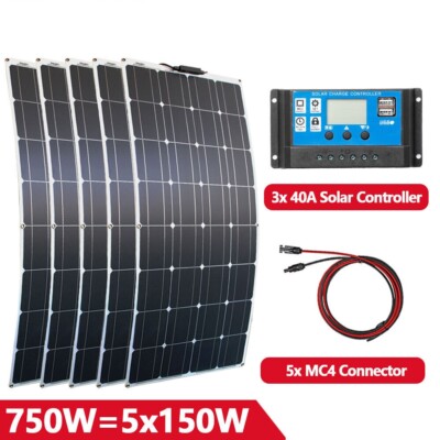 900Watt Mono Solar Panel Kit With 40A PWM Battery Charge Controller Grid System