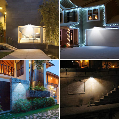 Aootek solar lights 120 Leds with lights reflector,270 degree Wide Angle, IP65